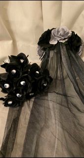 萬聖節殭屍新娘配飾 - 面紗同殭屍花64217368499713110