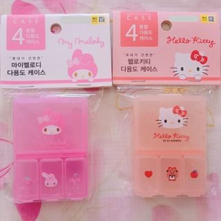 【Hello Kitty、Melody】多用途收納盒 Daiso64210710499841110