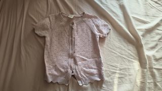 H&M 80碼 淺粉色短袖針織外套64211132424451110