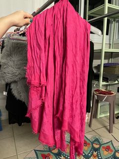 Hot pink scarf LV monogram 桃紅色 LV logo 頸巾圍巾大披肩64220932792577110