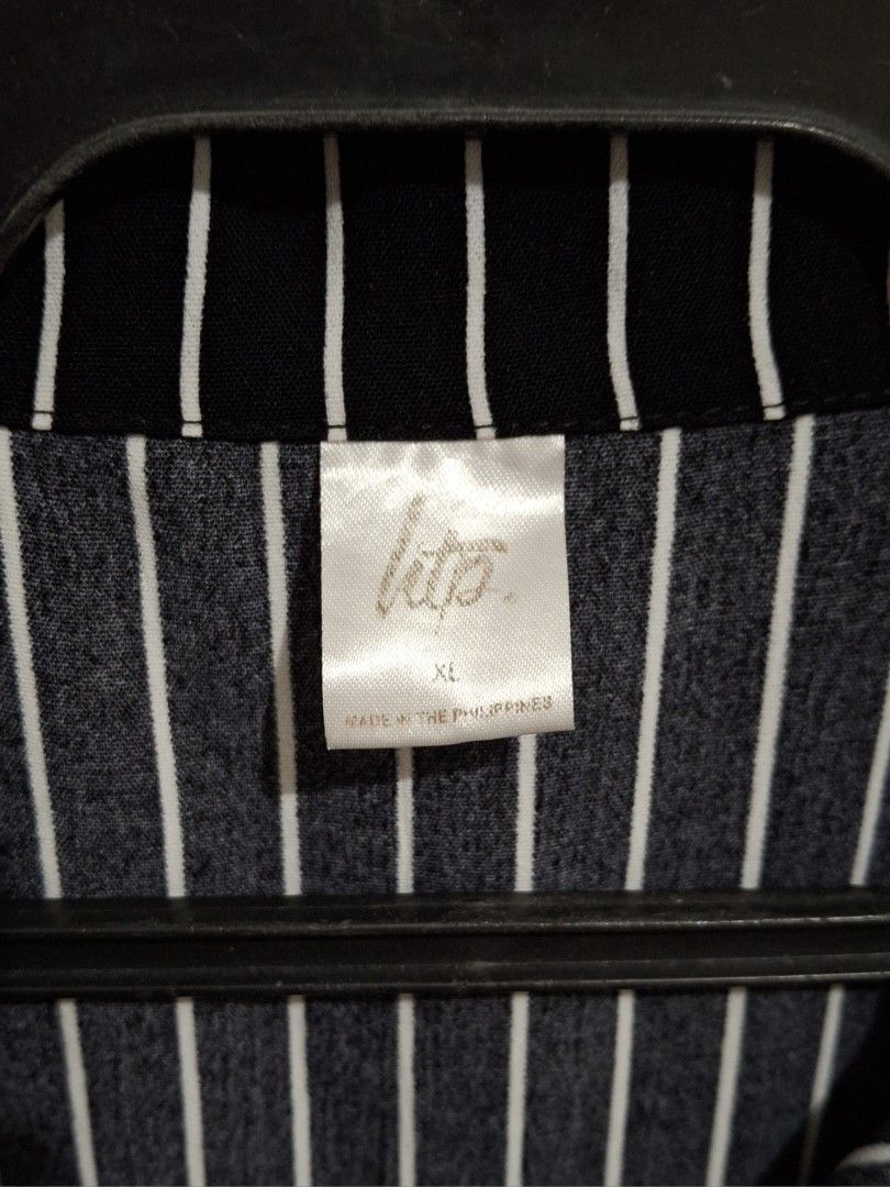 HTP Striped Button Down Polo 3/4 Dress (XL) (Category: Dresses) located in Makati City. Submitted by monaepark (Listing ID 1399134038, Image 3). Description: HTP Black striped button down polo 3/4 dress - Only used once. In very good condition. - Good for semi-formal or corporate events - Made of thick georgette fabric - Collared neckline - 3/4 sleeves with folded cuffs - Made in the Philippines Original price: 450 pesos Bust size: 38-40 inches L