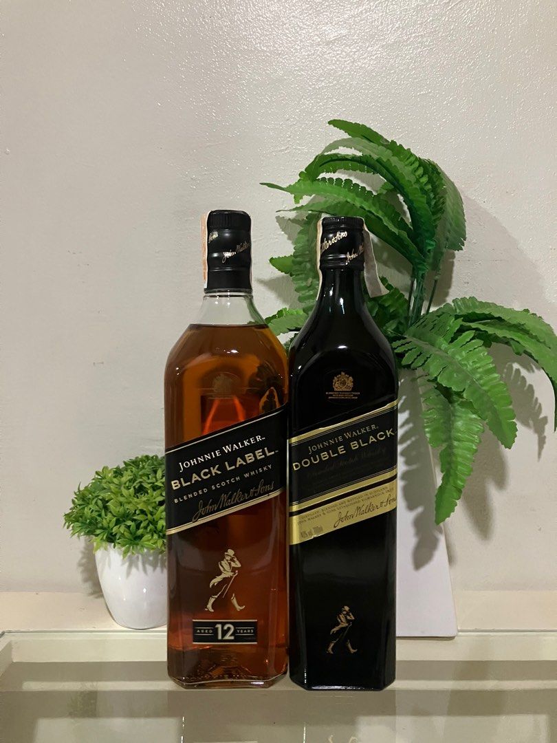 Johnnie Walker Black Label & Double Black Whiskey (Category: Beverages) located in Quezon City. Submitted by kurosu09 (Listing ID 1399226164, Image 1). Description: - Black Label 1ltr PHP1049 - Double Black 700ml PHP1299 - Payment via bank transfer, GCash, Maya - Unfortunately don’t accept trades - Delivery fee not included in the price and will be shouldered by the buyer - Meet up in QC or Pasig area - Courier of choice (eg Lalamove, Grab or LBC