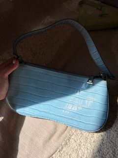 Jw pei 天藍色鱷魚壓花肩背包64209639945475110