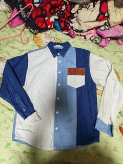 Life is Now 拼色牛仔襯衫 XS64215940526978110