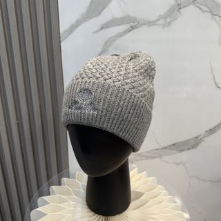 Loro Piana 灰色針織冷帽64216904380418110