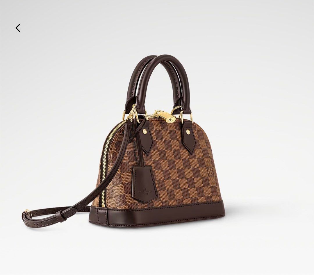 Louis Vuitton Alma BB Damier Ebene (Category: Luxury Bags & Wallets) located in Quezon City. Submitted by shopmystuff.com (Listing ID 1399233027, Image 2). Description: 1000% Authentic bought from Greenbelt Makati 💯 -9.8/10 -Bought 2024 -Like New Condition -Unused Body Strap -Unused Lock & Keys -Complete Set -No Lowballers Please -Very Very Good Condition and Very Very Authentic! .