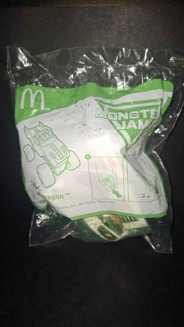 McDonald's Monster Jam Dragon Toy (Category: Vehicle & Diecast Models) located in Taguig. Submitted by eagallano (Listing ID 1399092837, Image 1). Description: - Sealed McDonald's Monster Jam Dragon toy..