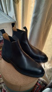 Meermin Chelsea Boots (Black Calf, Ultraflex, Size 8)64210934896643110