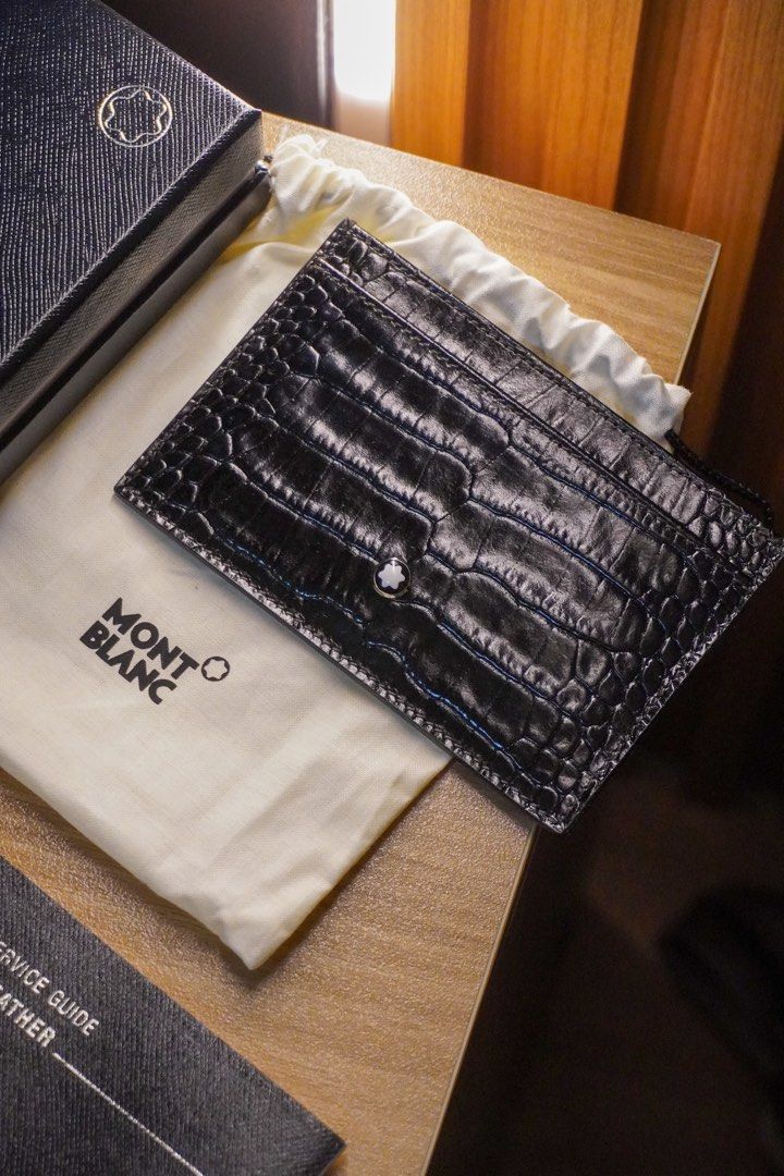MONTBLANC Crocodile Leather Card Holder (Category: Wallets & Card Holders) located in Quezon City. Submitted by shopmystuff.com (Listing ID 1399234461, Image 1). Description: 1000% Aurhentic! -Brandnew -Complete -With Box, Pouch, Card -Very Aesthetic and Sleek! -Steal Item!.