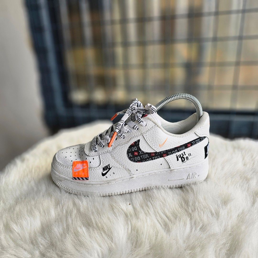 Nike Air Force 1 'Just Do It' (Category: Sneakers) located in Baguio. Submitted by kayeonlineshop (Listing ID 1399151276, Image 1). Description: 👉 White Nike Air Force 1 👉 "Just Do It" printed laces 👉 Size: EUR 37.5 / US 6.5 👉 Price: 1,350.00.