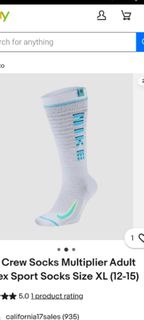 Nike Multiplier Crew Socks 成人運動襪 M $188/264215239619074110