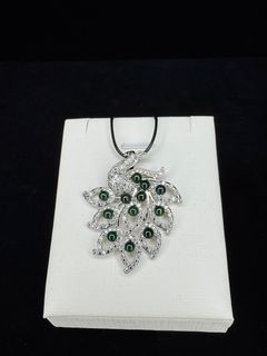 No.1322 翡翠12綠蛋面鳳吊飾64211133202818110