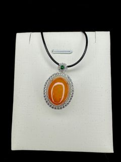 No.1324 紅翡蛋面吊飾64215708787459110