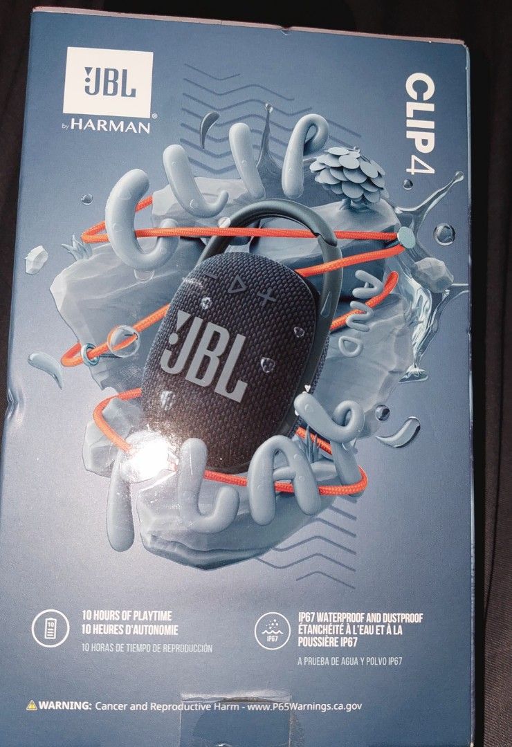 Original JBL Clip 4 Bluetooth Speaker SEALED! (Category: Soundbars, Speakers & Amplifiers) located in San Juan City. Submitted by superbjay27 (Listing ID 1399230650, Image 3). Description: Brand New and Sealed. Gift lang saken. - delivery via lalamove or Grab - payment via gcash or lalamove/grab purchase service (shipping fee will be shouldered by the buyer) - JBL Clip 4 Portable Bluetooth Speaker - Bluetooth 5.1 for seamless connection - Up to 1