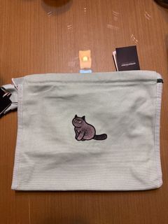 Pastel Green cotton bag (kitten / cat pattern) 淺綠色貓圖案全棉包64212821705473110