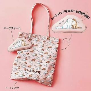 Paul and Joe 貓咪tore bag + pouch 粉紅色側揹袋64217367698050110