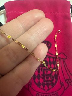 （現貨）pinkbox jewelry 聘飾珠寶專櫃正品au750 yellow gold bracelet 18k黃金閃閃手鏈64208958452481110