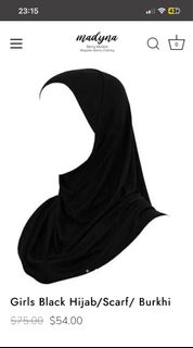 Plain black cotton texture hijab Muslim head scarf 棉質純黑色頭巾 穆斯林印尼方便頭套64220932759299110