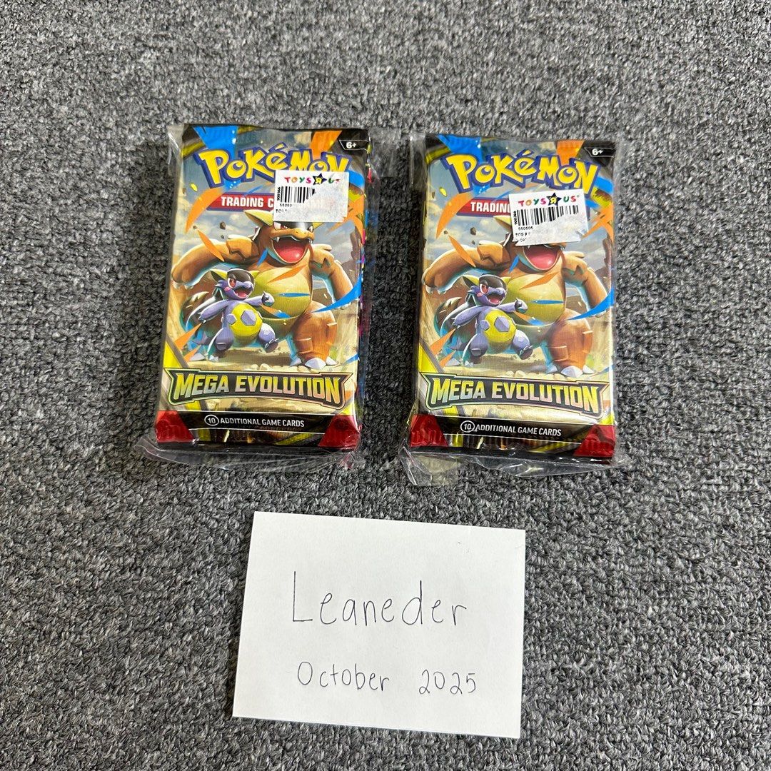 Pokemon Mega Evolution 4 Booster Packs (Category: Card Packs) located in Quezon City. Submitted by leaneder23 (Listing ID 1399148552, Image 1). Description: - Sealed Pokemon Mega Evolution booster packs - Contains additional game cards 1800 each Prices may change without prior notice MOP: Rcbc/Gcash MOD: LBC (should be booked by the buyer)/Lalamove/Grab Meet-up: UP Town Center Katipunan.
