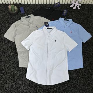 Polo Ralph Lauren 25ss夏季新款純色垂感開衫短袖 Cotton Short Sleeve shirt 男裝 shirt men64215001197443110