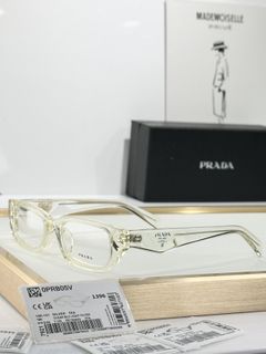 Prada 19X-101 銀茶色透明藍光濾鏡眼鏡64215239590913110