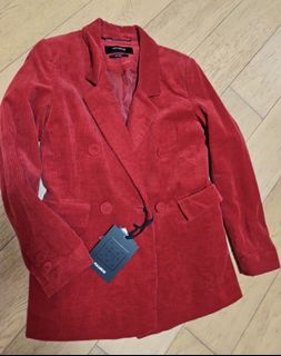 Pull&Bear 紅色燈芯絨外套64210708598401110