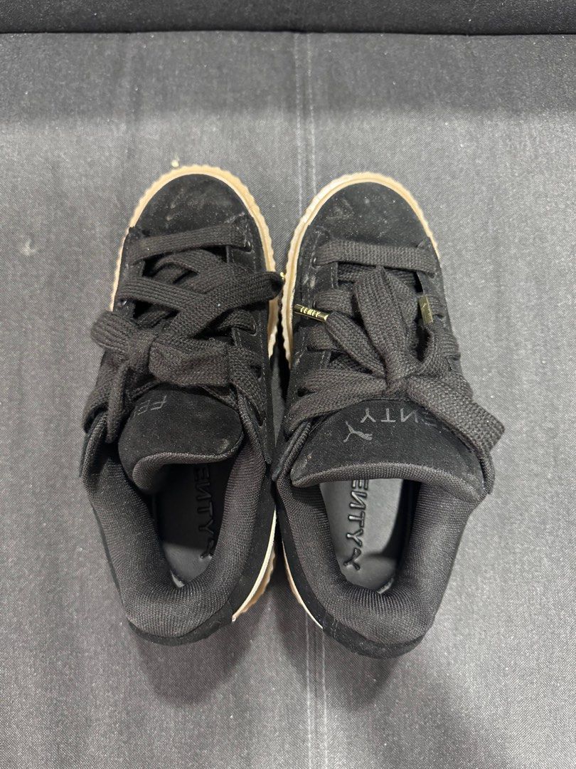 Puma Fenty Creeper Phanty Black (Category: Sneakers) located in Trece Martires City. Submitted by jgalac (Listing ID 1399099788, Image 1). Description: - Puma Fenty Creeper Phanty sneakers - Black suede upper - White Puma stripe - Thick gum sole - Size: 37 (US 5, UK 4) - Includes original box - Includes black dust bag with Fenty logo NEGO NEGO NEGO Loc: Cavite Rfs: Declutter.