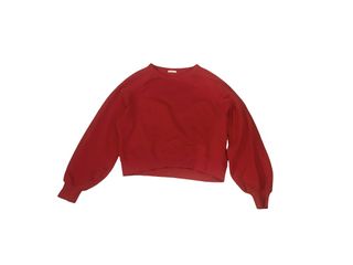 真係好型紅色短版圓領衛衣64214533051011110