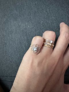 S925銀加海水珍珠真多麻花花抽拉戒指64213023039874110