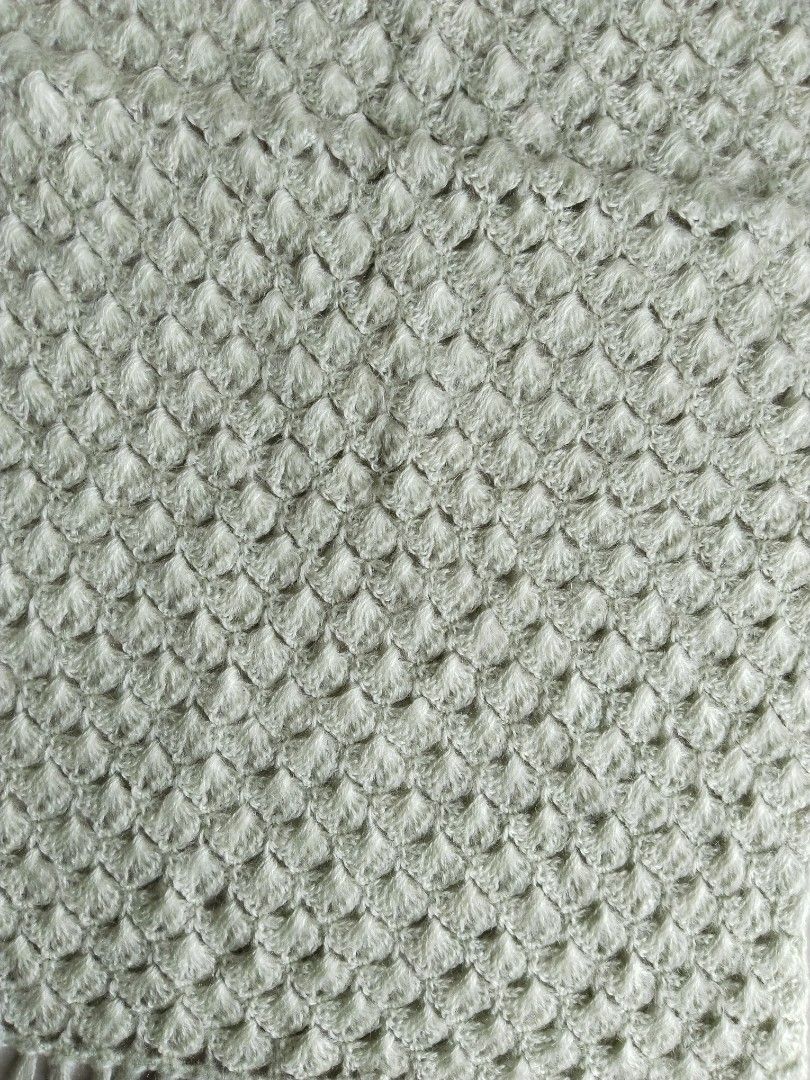 SAGE GREEN SHELL PATTERN CROCHET STRETCHY THICK COMFY SHAWL SCARF (Category: Scarves) located in Bulacan. Submitted by adettethrft. (Listing ID 1399226754, Image 3). Description: 🌸BUY 5 GET 2 FREE PROMO IS STILL ONGOING. •Measurements are indicated on pics. •ALL ITEMS ARE THRIFTED PLEASE DO MANAGE YOUR EXPECTATIONS..