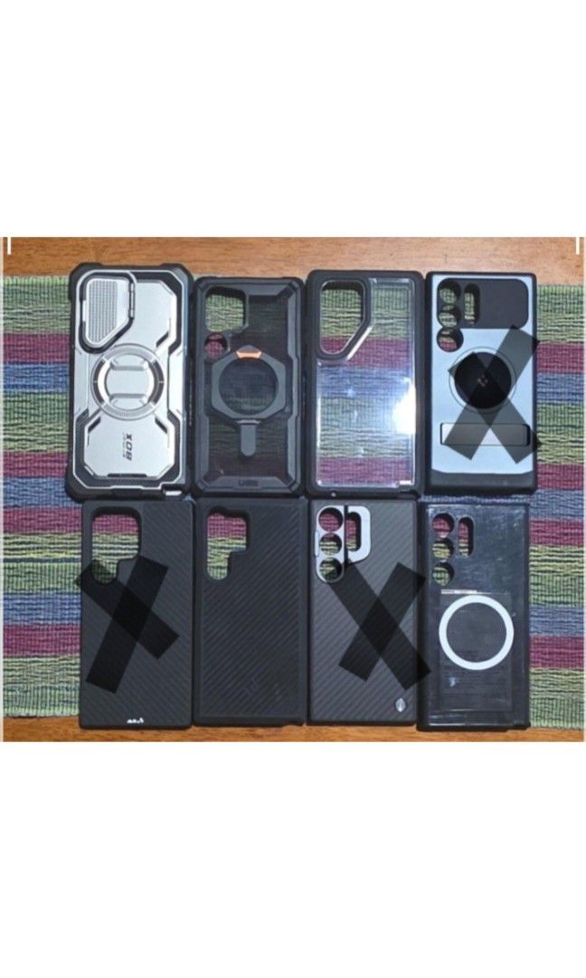 Samsung s24 ultra cases (branded) (Category: Cases & Sleeves) located in Caloocan City. Submitted by marissaqherrera (Listing ID 1395542578, Image 1). Description: 1. i-blason amorbox - 1,000 2. UAG Plasma XI Magsafe - 2,000 3. Otterbox Defender series XT - 1,500 4. Spigen Slim armor case magsafe - 1,500 5. Mos limitless 5.0 carbon - SOLD 6. Spigen core armor - 500 SOLD 7. Nilkin carboprop aramid fiber - 500 SOLD 8. Elago x-ray card holder w/mags