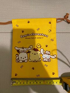 Sanrio 布甸狗卡通束口袋64213440428291110