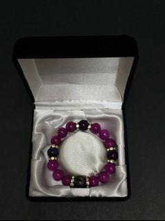 Sanrio Hello Kitty 2013年天然石閃石手錬 - 黑/紫64211133001602110