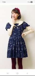 正版Secret Honey 星空水手領連衣裙64213658900994110