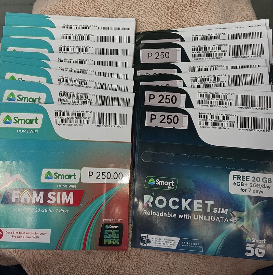 SMART BROAD BAND SIM (bnew) (Category: Sim Cards) located in San Juan City. Submitted by genonlore (Listing ID 1399097750, Image 1). Description: 💯Bnew 💯legit ____permanent store____📍📍📍 Allsite Marketing U26 2flr. Theatremall,Greenhills 09151510080 look for LORE ⏰store hours: 10am to 8:30pm Monday to Sunday MOP👇 GCASH/CASH/BPI Bank transfer ✅store pick-up ✅we're open for C.O.P via LBC nationwide but w/shipping fee down payment only ✅open fo