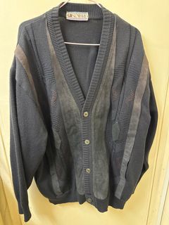 SOIBRU 黑色針織猄皮外套64210290928771110