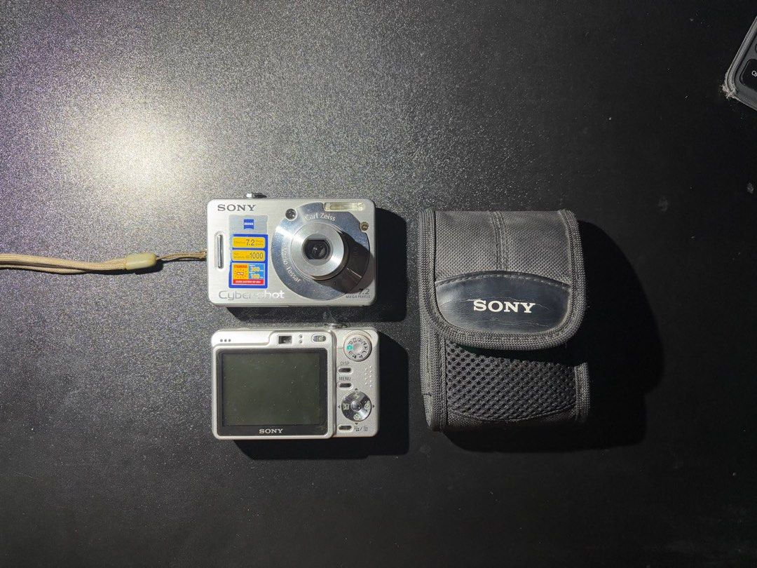 SONY DSCW70 & SONY DSCW55 DIGICAM (Category: Cameras) located in Manila. Submitted by vionik (Listing ID 1399133032, Image 1). Description: For sale: Sony DSCW70 7mp Working Flash Working Zoom in/out Working Buttons Working Viewfinder clear Issue: needs cleaning sa sensor dahil malabo outputs and wala akong time ipalinis For sale: Sony DSCW55 7mp Working Viewfinder clear Issue: ayaw lumabas ng lens and still turns on but not sure if it can be rep