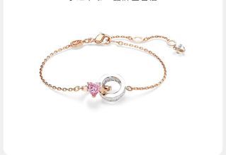 💎誠信賣家💎SWAROVSKI · Connexus 粉色玫瑰金手鍊64212822104579110