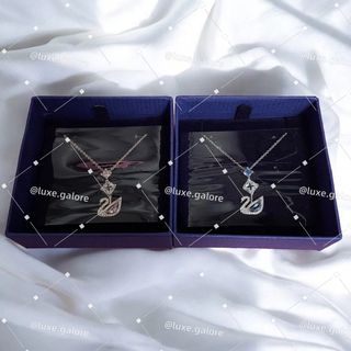 Swarovski Dazzling Swan Y necklace 天鵝頸鏈 粉紅/銀藍64218662158083110