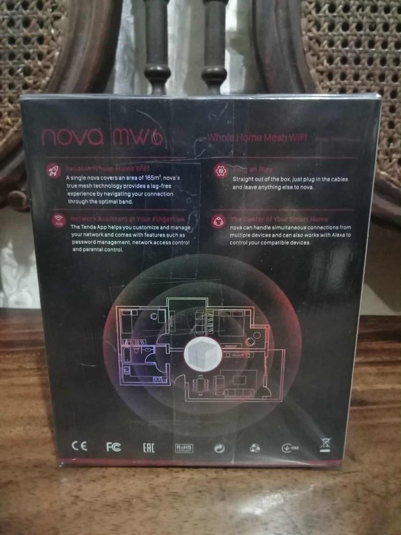 Tenda Nova Wifi Mesh MW6 (Category: Networking) located in Cainta. Submitted by techtoysnmore (Listing ID 1399087826, Image 2). Description: For Sale Tenda Nova MW6 Wifi Mesh The Tenda Nova MW6 is an AC1200 dual-band mesh Wi-Fi system that covers up to 6,000 sq. ft. and has a total data transfer rate of 1200 Mbps (867 Mbps on 5 GHz and 300 Mbps on 2.4 GHz). Each mesh point includes two gigabit Ethernet ports (one for WAN and one for LAN), and the