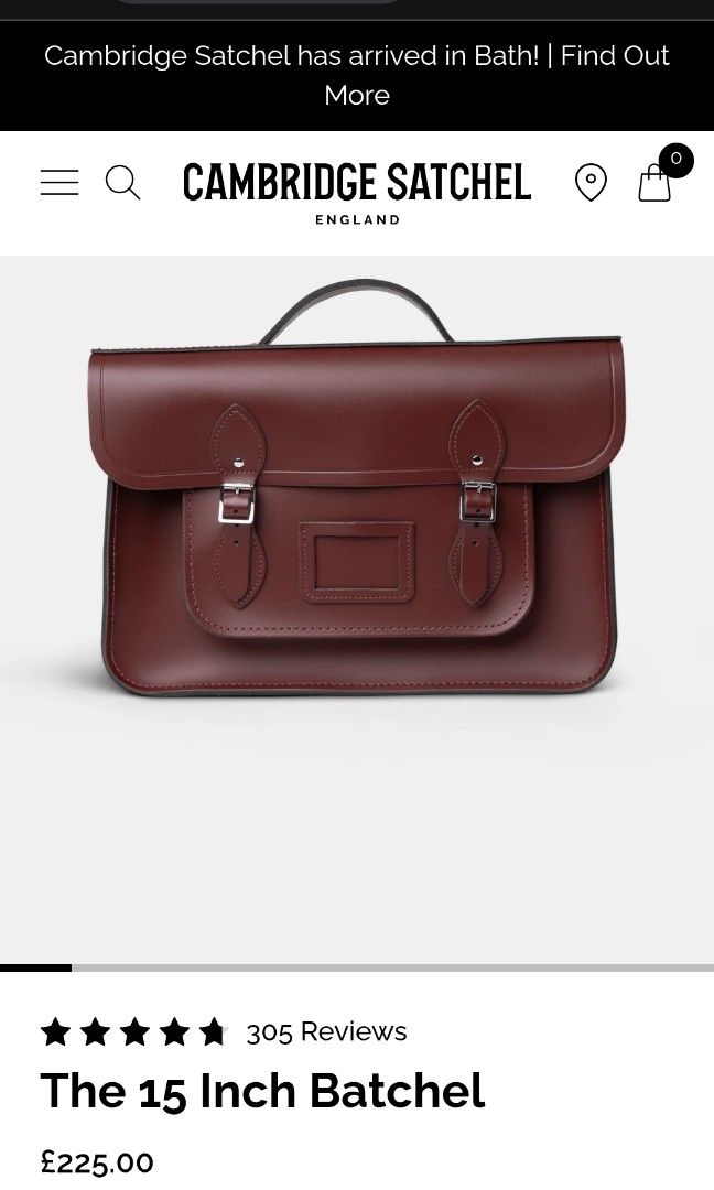 The Cambridge Satchel Company (Category: Luxury Bags & Wallets) located in Davao. Submitted by wonderwallnnipz_91 (Listing ID 1399183685, Image 1). Description: THE CAMBRIDGE SATCHEL COMPANY "BATCHEL" HANDMADE IN GREAT BRITAIN COLOR: NAVY BLUE GOOD CONDITION BUT MAY SMALL FLAWS (SEE PICTURE DETAILS) ACTUAL MEASUREMENTS: 15 INCHES x 9 INCHES x 4 INCHES (expandable) Market price : 17k plus P5000 plus SF Location: Davao City Contact no. 09312178260.