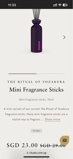 THE RITUAL OF YOZAKURA Mini Fragrance Sticks  Mini fragrance sticks, 70ml64217370183041110