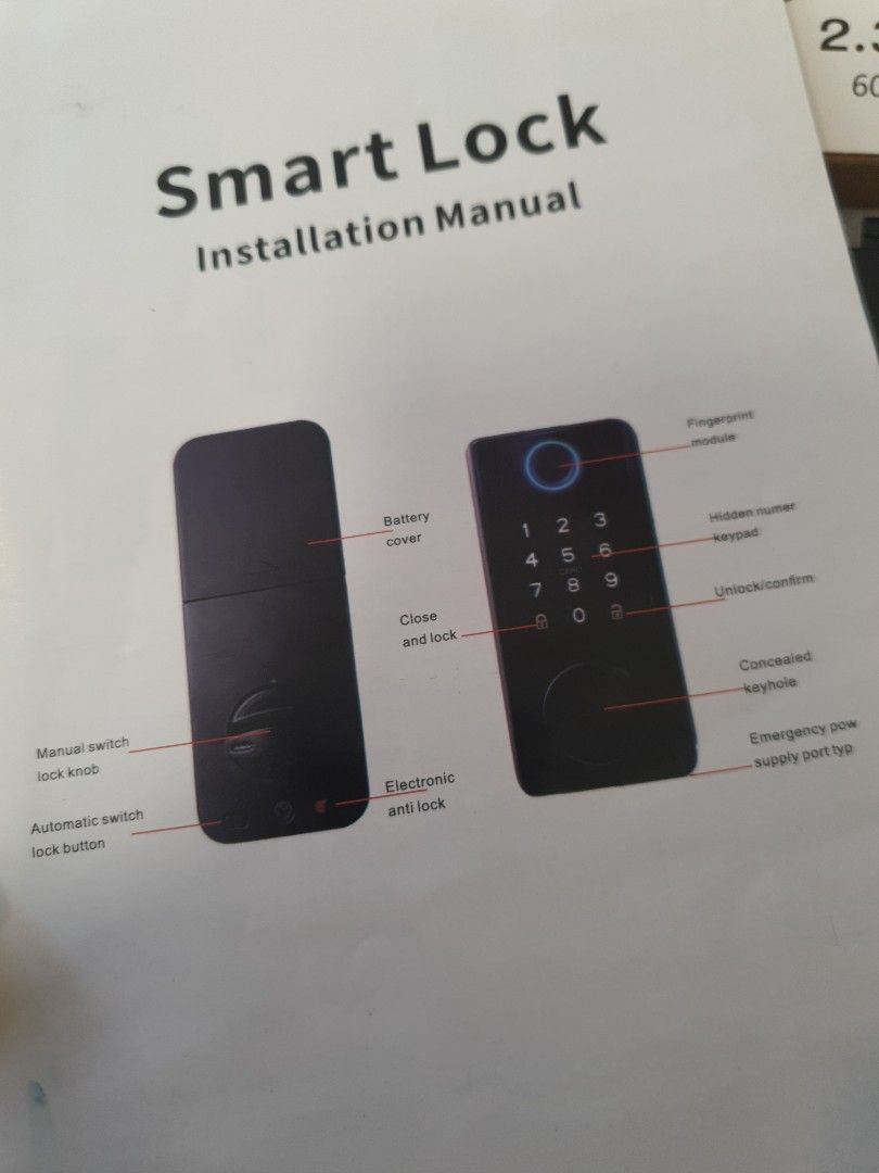 Door Basic Smart Lock (Category: Locks, Doors & Gates) located in Singapore. Submitted by supermamastuff (Listing ID 1399101125, Image 3). Description: cash and carry. batt not included. .