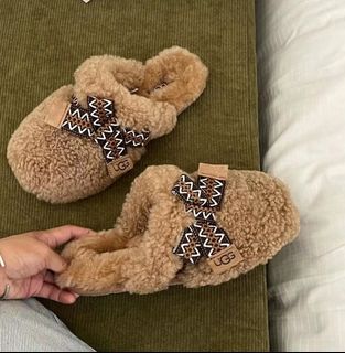 🌟Official Website Authorized Merchant🌟UGG MAXI Comfortable Platform Non-slip Closed Toe Slippers Women's Chestnut64245833944705110