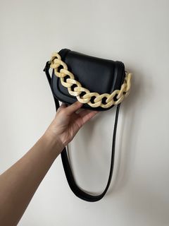 UK & Other Stories genuine leather black shoulder bag  黑色真皮手袋64213022081281110