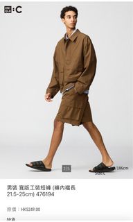 Uniqlo C 2025夏季男裝寬身工裝短褲64211355650819110