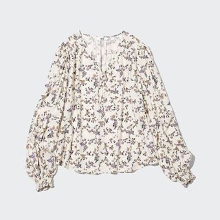 Uniqlo 碎花V領衫64211549289345110