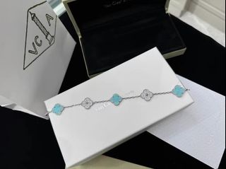 💓Van Cleef & Arpels four-leaf clover bracelet blue ceramic💓64213877779715110