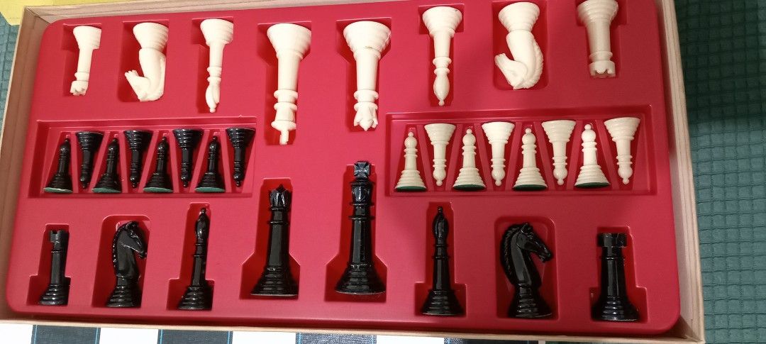 Vintage 1970's Chess Set by Spears Games (Category: Board Games & Puzzles) located in Pasig City. Submitted by ariascarl17889 (Listing ID 1399227404, Image 2). Description: Vintage 1970's Chess Set by Spears Games, in original box, 37 cm x 19 cm 🧩 Condition: Like New Complete with board, plastic chess pieces, and rule sheet. Box is in good condition with minor shelf wear due to age. All pieces are clean and well-kept. 💰 Price: ₱1,500 📍 Locatio