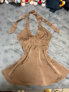 復古性感掛脖連衣裙64218456505089110